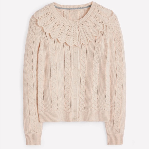 BODEN Scallop Collar Cardigan NWT size L - Picture 2 of 5